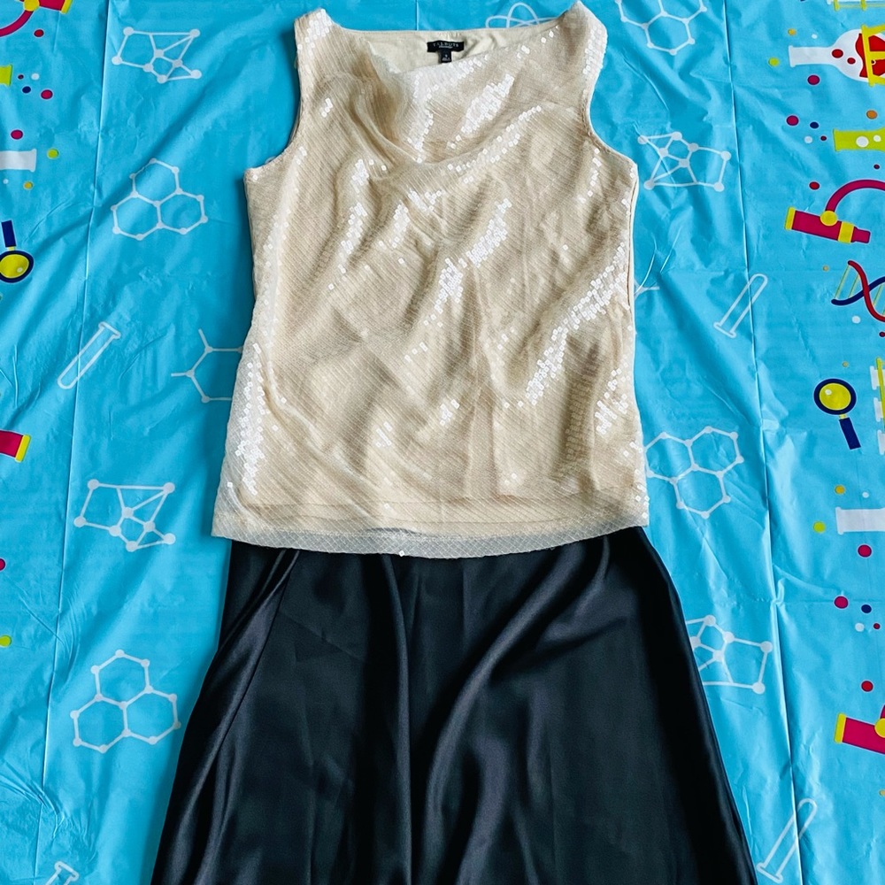 Sequin top. Perfect for a formal part or a night with the girls.